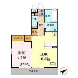 コスモパーク C【3階】の間取り