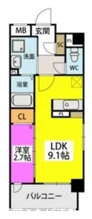 グラン ソレイユ井尻駅前【4階】の間取り