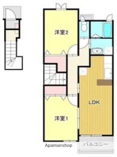 ベルメゾン【2階】の間取り