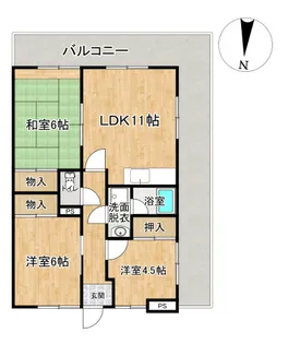 ロイヤルガーデン【5階】の間取り