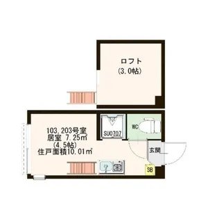 ハーモニーテラス南長崎【1階】の間取り