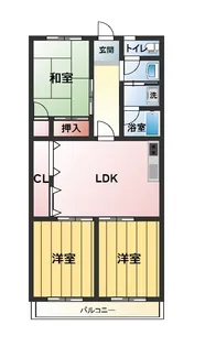 ツインプレジャー古川【1階】の間取り