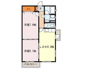 城西橋ビル【4階】の間取り