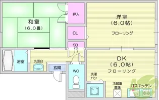 セジュール葵【1階】の間取り