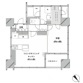 プラウド新虎通り【5階】の間取り