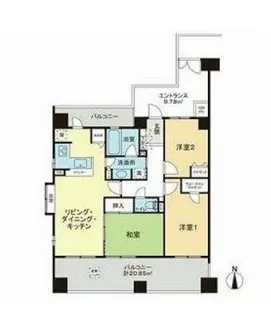 ライオンズマンションセントワーフ横濱【11階】の間取り
