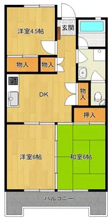 石川グリーンハイツ【3階】の間取り