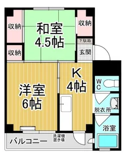 ビレッジハウス奈良部1号棟【1階】の間取り