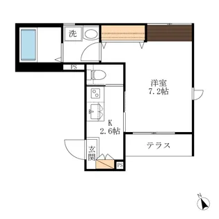 エスティ・メゾン【1階】の間取り