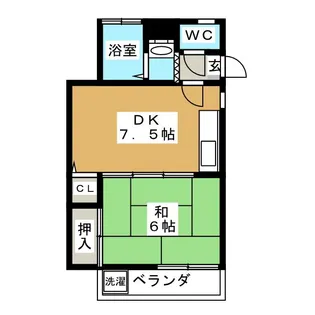 保田コーポ【2階】の間取り