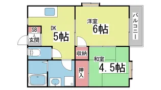 エスポワール城内【2階】の間取り