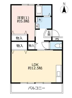 UR港南台かもめ【6階】の間取り