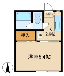 フォーヴル宮前【2階】の間取り