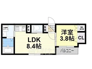 GRANDIR七道Bliss Court【2階】の間取り