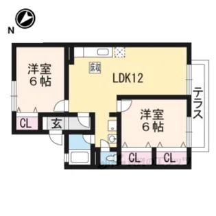 コンフォールK【1階】の間取り