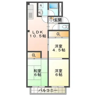 ハイツ笹川【2階】の間取り