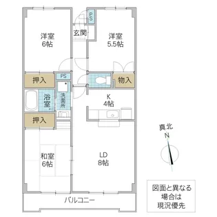 パークヒルズマルキ 2【3階】の間取り