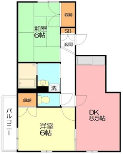 メゾン品濃坂【2階】の間取り