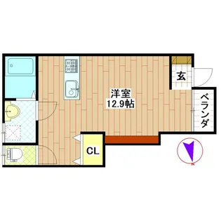 クリアフォレストVIII番館【1階】の間取り