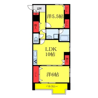 タウンシップ文京根津【1階】の間取り