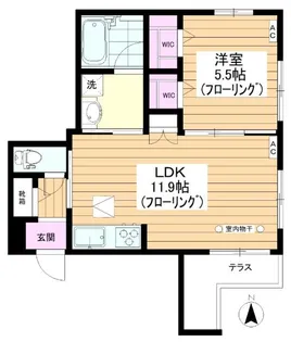 【新築】ライフコート平和公園【1階】の間取り
