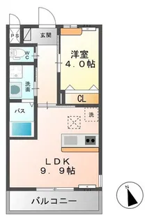 グルース【1階】の間取り