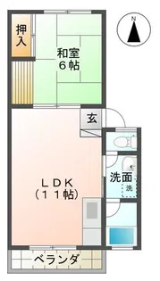 コーポ アフロディーテI【1階】の間取り
