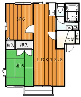 サニーヒル手川 B棟【2階】の間取り