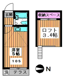 アレックスエスプリ【1階】の間取り