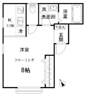 クレール東大井【2階】の間取り