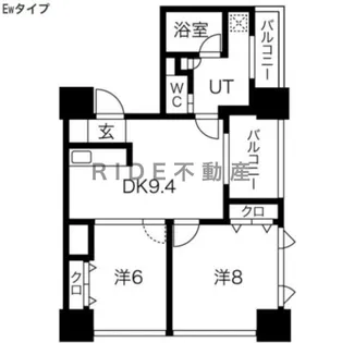 アルグラッドザ・タワー心斎橋【18階】の間取り