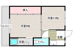 ビレッジハウス法善寺3号棟【3階】の間取り