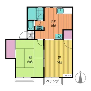 ハイツグリーンビュー【1階】の間取り