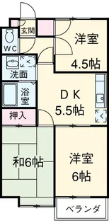 ビューハイツ有松【1階】の間取り