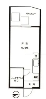 高輪ダイヤハイツ【2階】の間取り