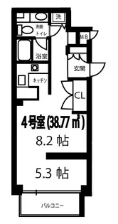 シュトラール日本橋【3階】の間取り