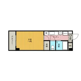 エアロスペース鶴田【4階】の間取り