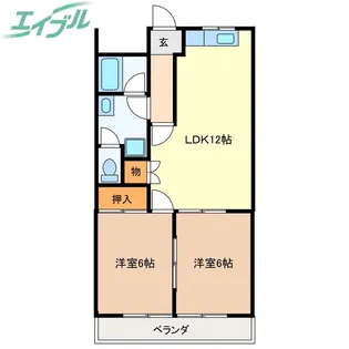 マンションルイール 21【1階】の間取り