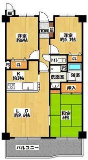 コスモヒルズ新家壱番館【2階】の間取り