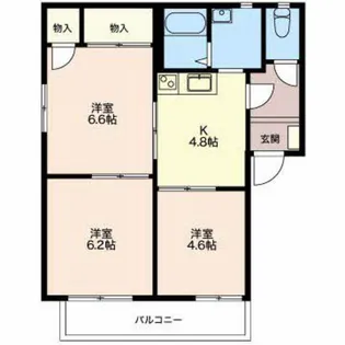 クレアトール菊水B【1階】の間取り