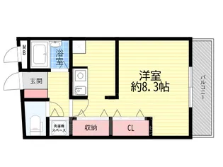 三和建設中山寺ビル【4階】の間取り