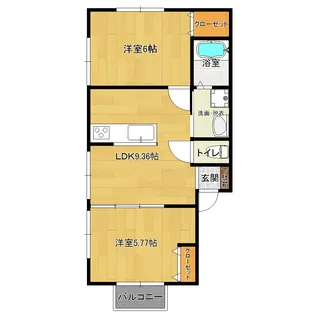 コーポリメイン【2階】の間取り