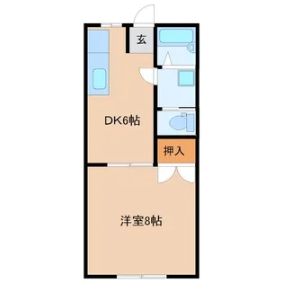清風ハイツB【2階】の間取り