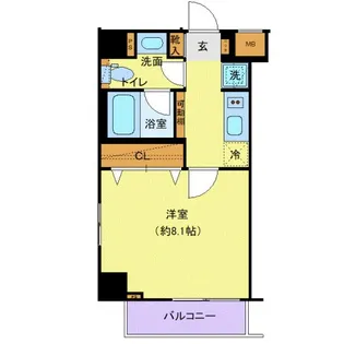 RELUXIA両国【6階】の間取り