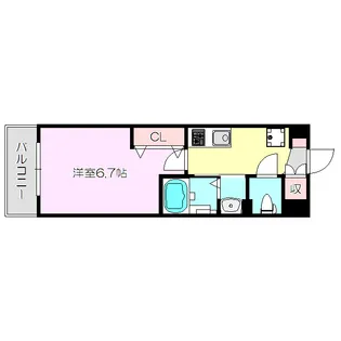 LUXE三国駅前【9階】の間取り