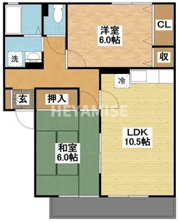 ロイヤルガーデン白岩A棟【2階】の間取り
