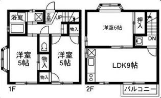 鼻高テラスハウスAの間取り
