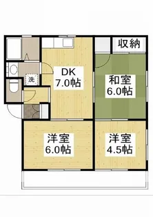 ルージュRS三原明神【2階】の間取り