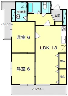 ルネマンション千塚【3階】の間取り