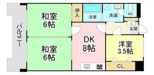 福岡県北九州市八幡西区皇后崎町【マンション】の間取り